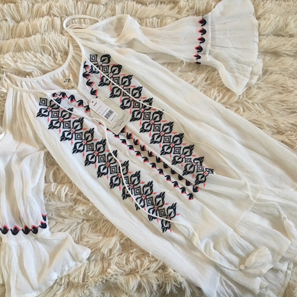 White cold shoulder dress